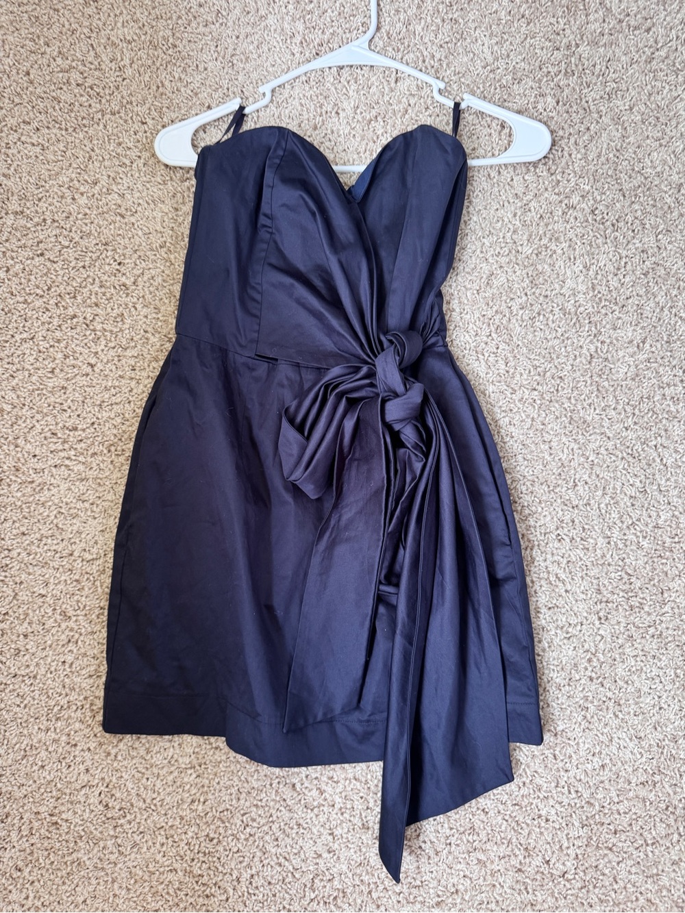 French Connection ‘Florida Winter’ Strapless Navy Bow Tie Mini Dress Never Worn